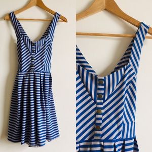 Cooperative Stripe crisscross back dress